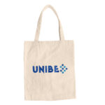 Bolsa de tela crema logo Unibe